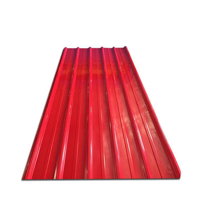 DX51D Malowana blacha dachowa SGCC falista blacha dachowa w kolorze czerwonym