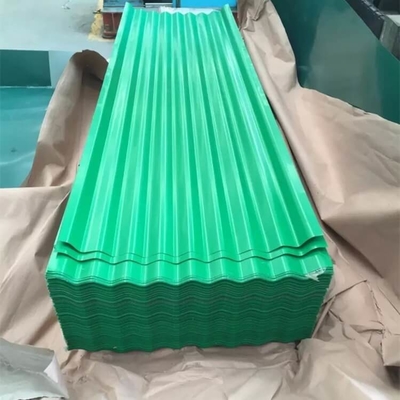 HRB 85 Wstępnie powlekany arkusz Gi 30-600g / M2 Zielone faliste pokrycia dachowe
