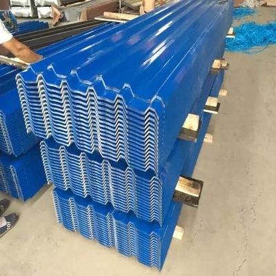 ISO 18001 JIS Blue Metalowe panele dachowe 7-30um powlekane kolorem blachy faliste
