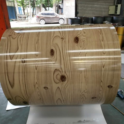 910mm PPGI Prepainted Steel Coil 3-25um Color Coated Coiled Drewniana cegła
