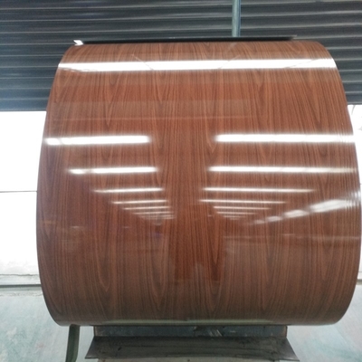 910mm PPGI Prepainted Steel Coil 3-25um Color Coated Coiled Drewniana cegła